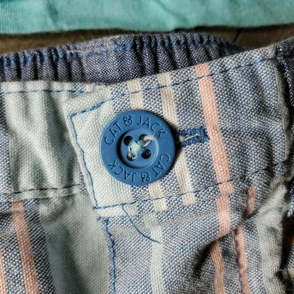 Baby Cat & Jack & Carter's 3M Summer Boy Dino Outfit with Shorts - Picture 5 of 8
